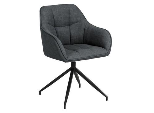 Outlet prijs: Eetkamerstoel Brenda - Stof Grijs, Huis en Inrichting, Stoelen, Verzenden