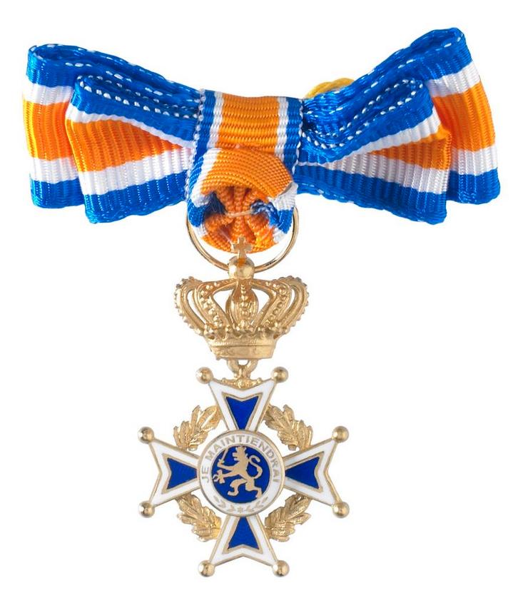 Miniatuur Oranje-Nassau Civiel Officier Dames in etui, Postzegels en Munten, Munten | Nederland, Verzenden