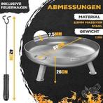 KESSER® Vuurschaal, 2,5 mm staaldikte, vuurkorf Ø 80 cm, roe, Tuin en Terras, Verzenden, Nieuw
