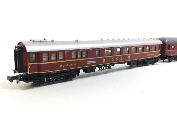 Minitrix N - 3085/3154 - Modeltrein personenwagen (4) -, Hobby en Vrije tijd, Modeltreinen | N-Spoor