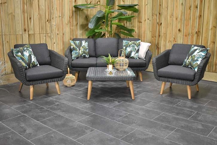 Milano Loungeset 3 Zitsbank 2 Lounge Tuinstoelen Lage Tafel, Tuin en Terras, Tuinsets en Loungesets, Bank, Bijzettafel, Stoel