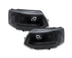 Koplampen VW T5 09-15 Tube LED Dynamic T6 look Piano-black, Auto-onderdelen, Ophalen of Verzenden, Nieuw