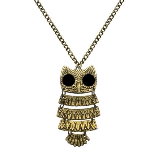 Fako Bijoux® - Ketting - Dansend Uiltje - 25x50mm -, Sieraden, Tassen en Uiterlijk, Kettingen, Verzenden