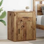 vidaXL Nachtkastje met lade Oud hout 50 x 36 x 60 cm Bewerkt, Huis en Inrichting, Minder dan 45 cm, Verzenden, Nieuw, 55 tot 70 cm