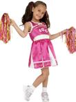 Cheerleader meisjes jurkje pink (Feestkleding Meisjes)