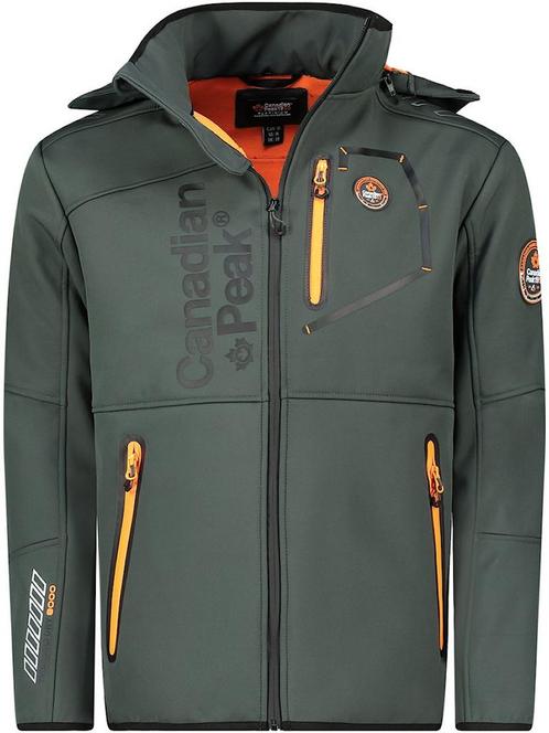 Canadian Peak Heren Softshell Jas Met Afneembare Capuchon, Kleding | Heren, Jassen | Zomer, Grijs, Nieuw, Verzenden