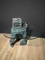 Middentafel - Glas, Brons, Smeedijzer - Antiek artistiek, Antiek en Kunst, Curiosa en Brocante