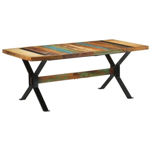 vidaXL Eettafel 180x90x73 cm massief hergebruikt hout, Huis en Inrichting, Tafels | Eettafels, Nieuw, Verzenden