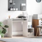 vidaXL Bureau met lade met plank Wit 106 x 41 x 88.5 cm, Verzenden, Nieuw