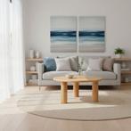 Salontafel Sisi, rond, poten van massief hout - licht eiken, Verzenden, Nieuw