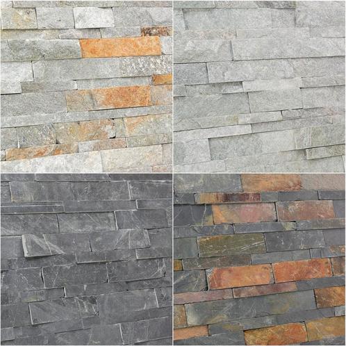 Natuursteen strips | Wandbekleding slates in diverse kleuren, Doe-het-zelf en Verbouw, Tegels, Minder dan 20 cm, 60 cm of meer