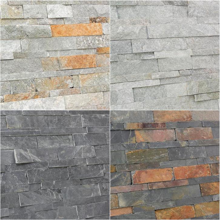 Natuursteen strips | Wandbekleding slates in diverse kleuren, Doe-het-zelf en Verbouw, Tegels, Minder dan 20 cm, 60 cm of meer
