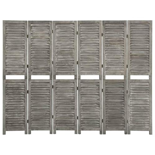 vidaXL Kamerscherm met 6 panelen 214x166 cm massief hout, Huis en Inrichting, Woonaccessoires | Kamerschermen, Nieuw, Verzenden