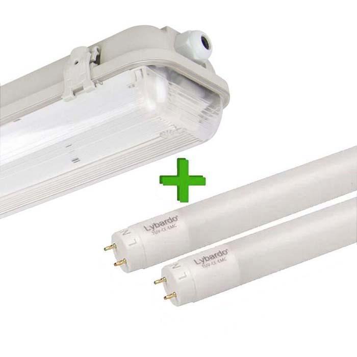 LED TL armatuur IP65 60 cm incl. 2x LED TL buis 7.6W 6000K, Huis en Inrichting, Lampen | Overige, Nieuw, Verzenden