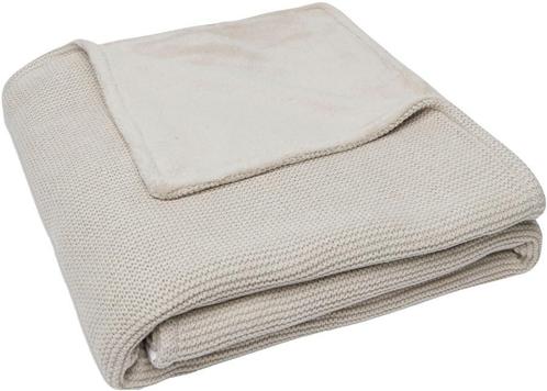 Jollein Basic Knit Nougat / Fleece 100 x 150 cm, Kinderen en Baby's, Dekens, Slaapzakjes en Inbakerproducten, Nieuw, Verzenden