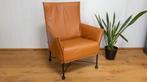 Fauteuil Montis Charly  oranje cognac leer, Ophalen of Verzenden, Zo goed als nieuw, 75 tot 100 cm, Leer