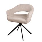 Eetkamerstoel met armleuning | Stof | Champagne | DS4U, Huis en Inrichting, Stoelen, Ophalen of Verzenden, Nieuw