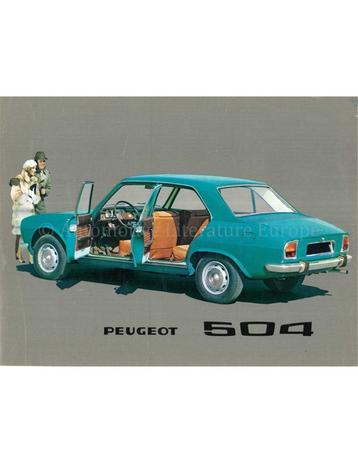 1969 PEUGEOT 504 BROCHURE NEDERLANDS beschikbaar voor biedingen