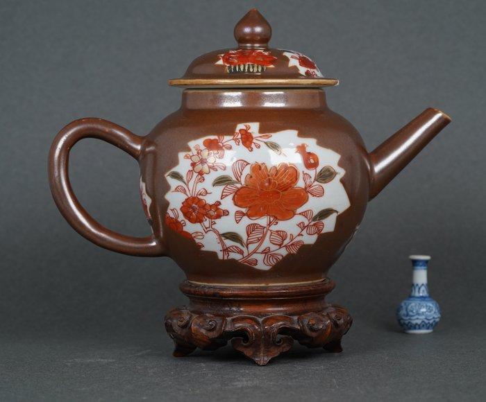 Kangxi (1662-1722) - Theepot - Hoge kwaliteit - pioenen,, Antiek en Kunst, Antiek | Overige Antiek