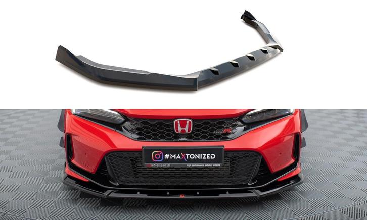 Voorspoiler V.2 Honda Civic Type-R Maxton Glans Zwart, Auto-onderdelen, Carrosserie en Plaatwerk, Ophalen of Verzenden