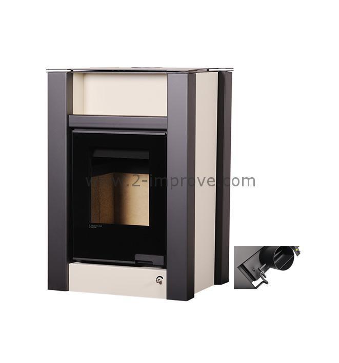 Aquaflame Vario Lend cv-houtkachel Gebroken wit Handmatige, Doe-het-zelf en Verbouw, Geisers en Boilers, Verzenden