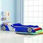 Kinder raceauto bed met LED-verlichting 90x200 cm blauw, Nieuw, Verzenden