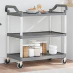 vidaXL Trolley 3-laags 99x50x96 cm aluminium grijs, Verzenden, Nieuw