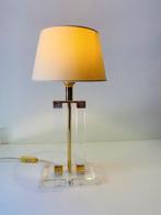 Tafellamp - Messing, Lucite plexiglas