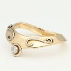 Ring - 14 karaat Geel goud, Witgoud Diamant (Natuurlijk) -, Sieraden, Tassen en Uiterlijk, Ringen, Nieuw
