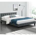 Gestoffeerd bed Manresa - 140 x 200 cm - Grijs, Verzenden, Nieuw