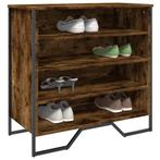vidaXL Schoenenkast 80x38x78 cm bewerkt hout gerookt, Verzenden, Nieuw