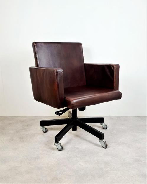 Lensvelt AVL Office Design Chair in Old Saddle Leer  (22x), Huis en Inrichting, Stoelen, Vijf, Zes of meer stoelen, Bruin, Zo goed als nieuw
