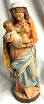 Südtirol - Handgeschnitzt - Figuur - Madonna mit Kind - Hout