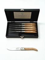 Laguiole - 6x Luxury Steak Knives - Oak Wood - stonewash