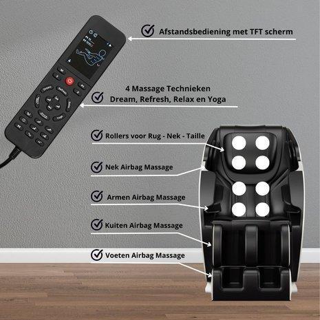 NRG Wellness Massagestoel Deluxe Fitwinkel Oosterwolde, Sport en Fitness, Massageproducten, Nieuw