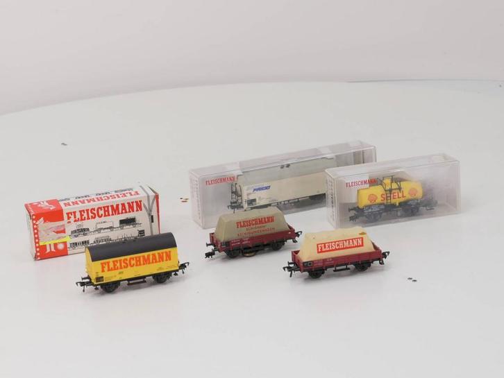 Schaal H0 Fleischmann Set #3312 (H0 (1:87), Goederen wagons), Hobby en Vrije tijd, Modeltreinen | H0, Overige typen, Gebruikt