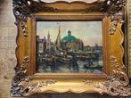 Wim Bos (1906-1974) - Gezicht op Oud Rotterdam met Lutherse