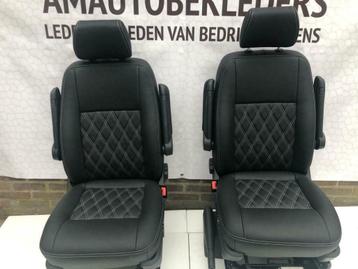 Voor stoelen met Zwart leder ruitjes Voor Transporter T5 T6 beschikbaar voor biedingen