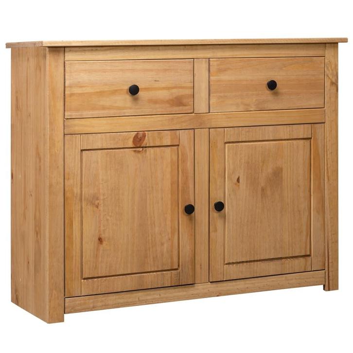 vidaXL Dressoir Panama Range 93x40x80 cm massief grenenhout, Huis en Inrichting, Kasten | Dressoirs, 25 tot 50 cm, Nieuw, 50 tot 100 cm