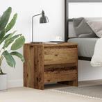 vidaXL Nachtkastje met lade Oud hout 45 x 34 x 44.5 cm, Huis en Inrichting, Minder dan 45 cm, Verzenden, Nieuw, Minder dan 55 cm