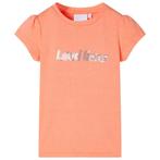 vidaXL Kindershirt met kapmouwen 140 neonoranje, Verzenden, Nieuw