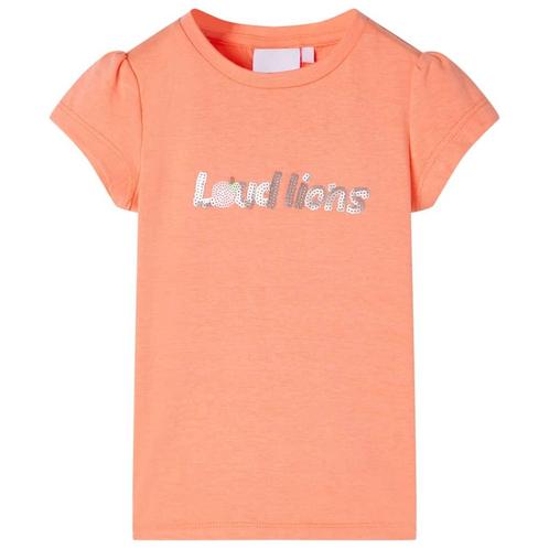 vidaXL Kindershirt met kapmouwen 140 neonoranje, Kinderen en Baby's, Kinderkleding | Overige, Nieuw, Verzenden