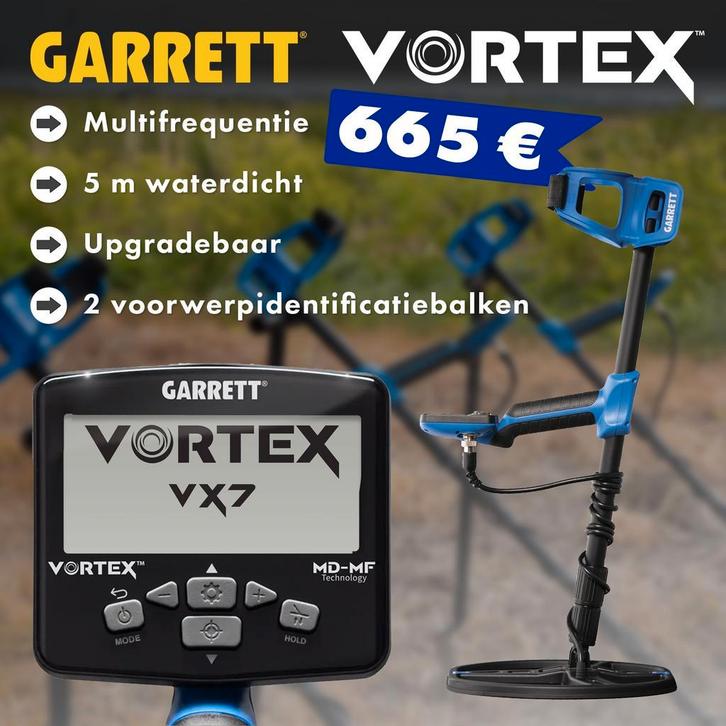 Garrett Vortex VX7 - professionele metaaldetector, Hobby en Vrije tijd, Metaaldetectors, Nieuw, Garrett, Meer dan 30 cm, Ophalen of Verzenden