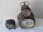 Wekkers (2) - Antiek Messing, samac, glas. - 1900-1910, Antiek en Kunst, Antiek | Klokken