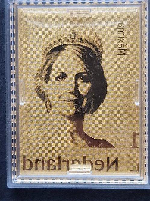 Nederland 2021 - Massief gouden postzegel Koningin Maxima, Postzegels en Munten, Postzegels | Nederland