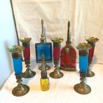 Parfumfles (8) - Glas, Messing - Parfumflesjes, kandelaars