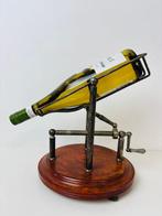 Wijnrek - Wijnschenker - Hout, Aluminium - Mechanische wijn, Antiek en Kunst