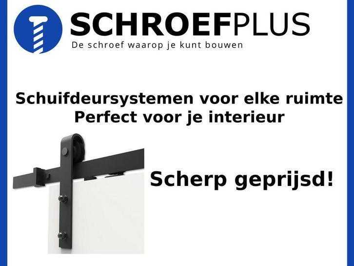 Schuifdeursysteem Zwart – Compleet en Industrieel, Doe-het-zelf en Verbouw, Kozijnen en Schuifpuien, Nieuw, Verzenden