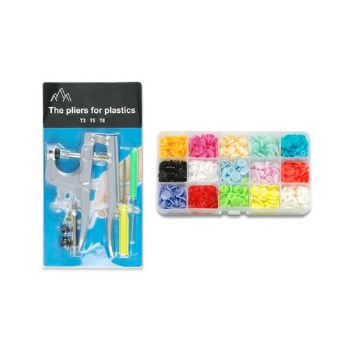 T3 Plastic Gekleurde Drukknopen 10mm Set - Drukknoop Install, Verzamelen, Overige Verzamelen, Verzenden