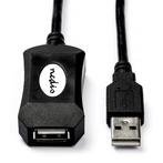 Actieve USB verlengkabel | 20 meter | USB 2.0, Computers en Software, Pc- en Netwerkkabels, Verzenden, Nieuw